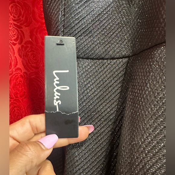 Lulus Hyped Up Black  Backless Skater Dress .‎ New w tag . - Picture 8 of 13